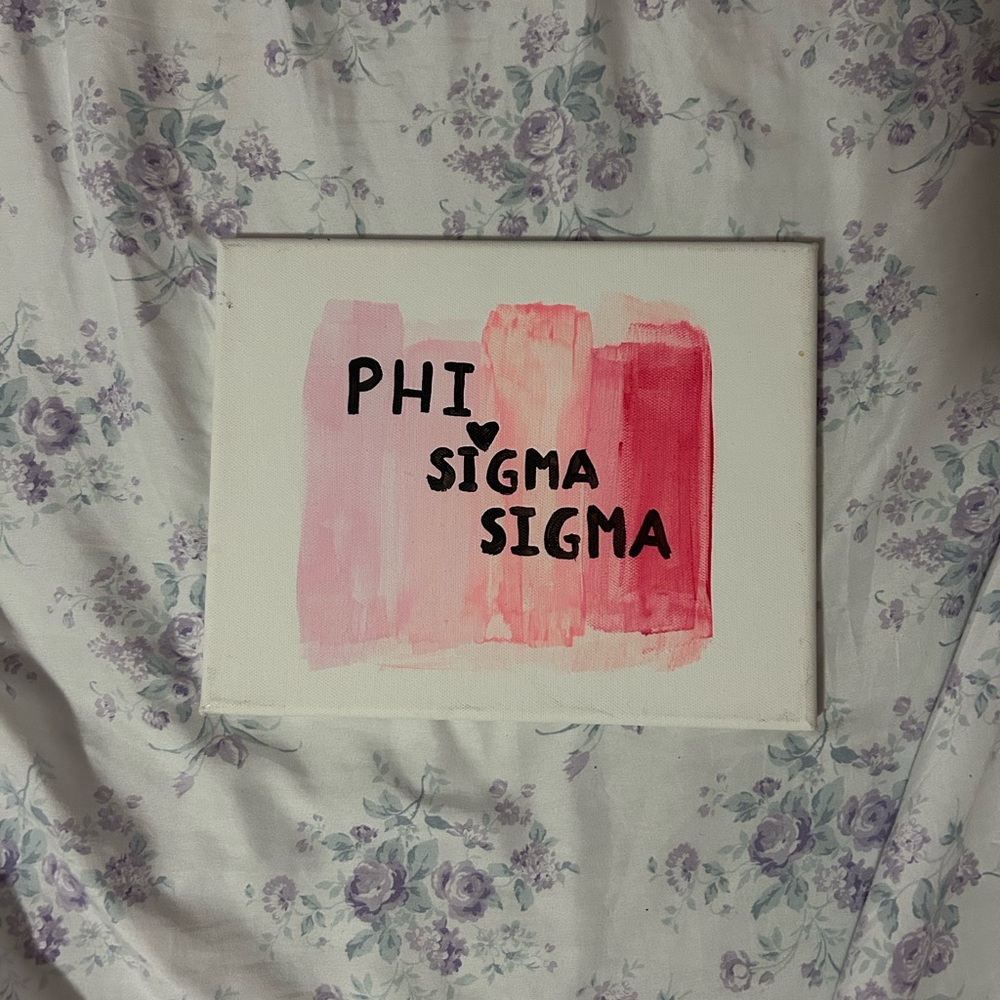 Phi Sigma Sigma Sorority Canvas Painting